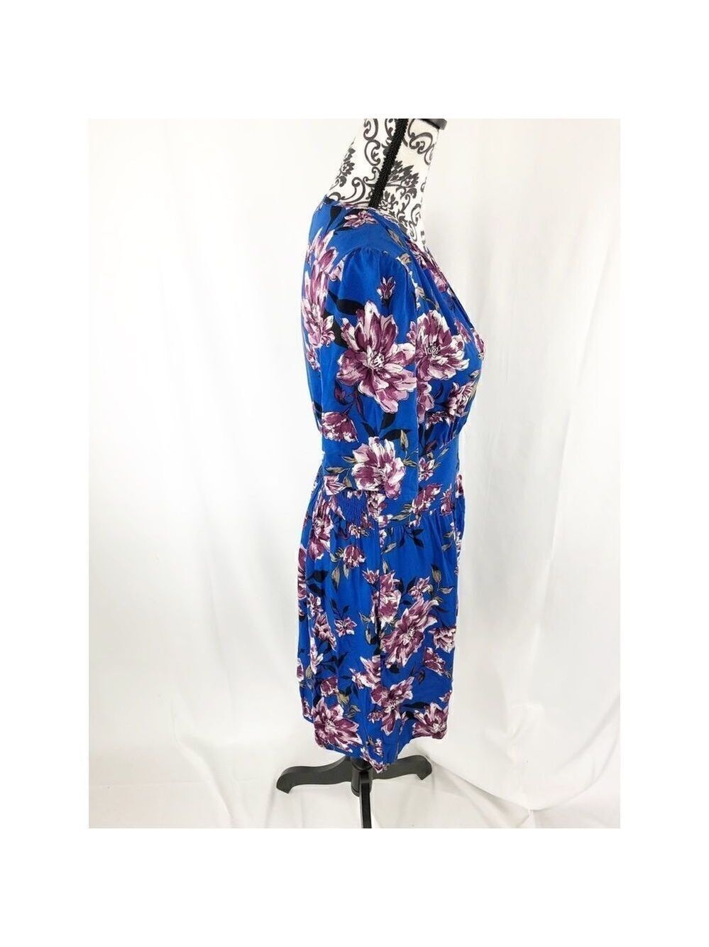 Band Of Gypsies Floral Button Fit & Flare Dress - Picture 4 of 9